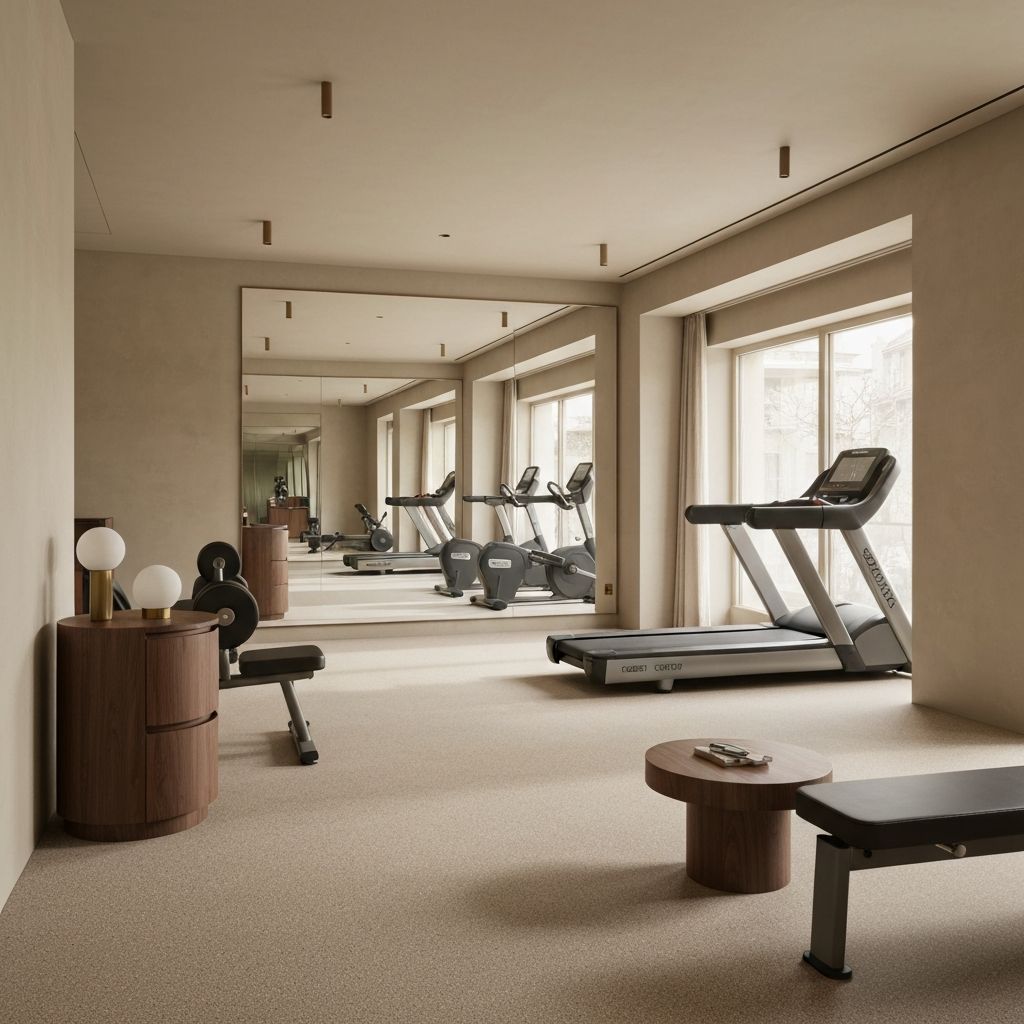 Elegant fitness studio aesthetic